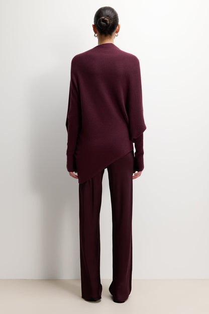 Asymmetric Draped | Amethyst Plum | Seamless Knit