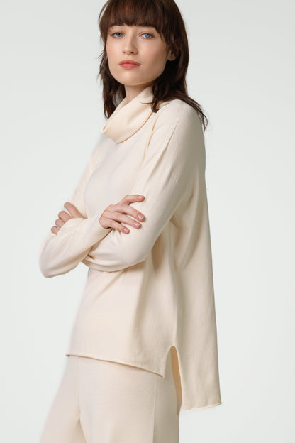 Kaia Roll Neck | Cream | Fine Knit