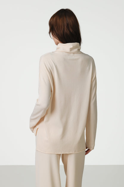 Kaia Roll Neck | Cream | Fine Knit