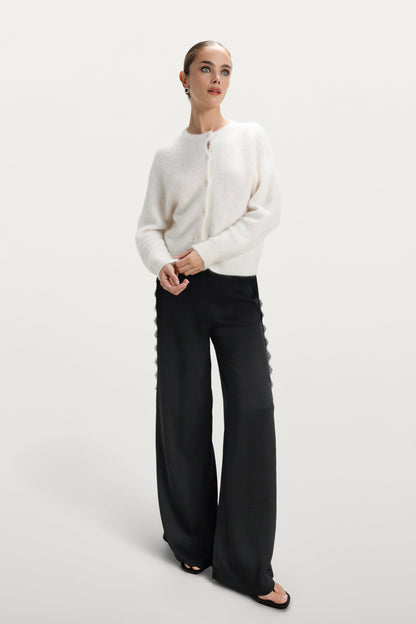 Evie Button Up Cardigan | Ivory | Alpaca-Wool Blend