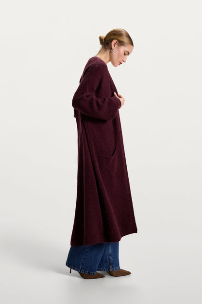 Yasmin Open Cardigan | Amethyst Plum | Alpaca Blend