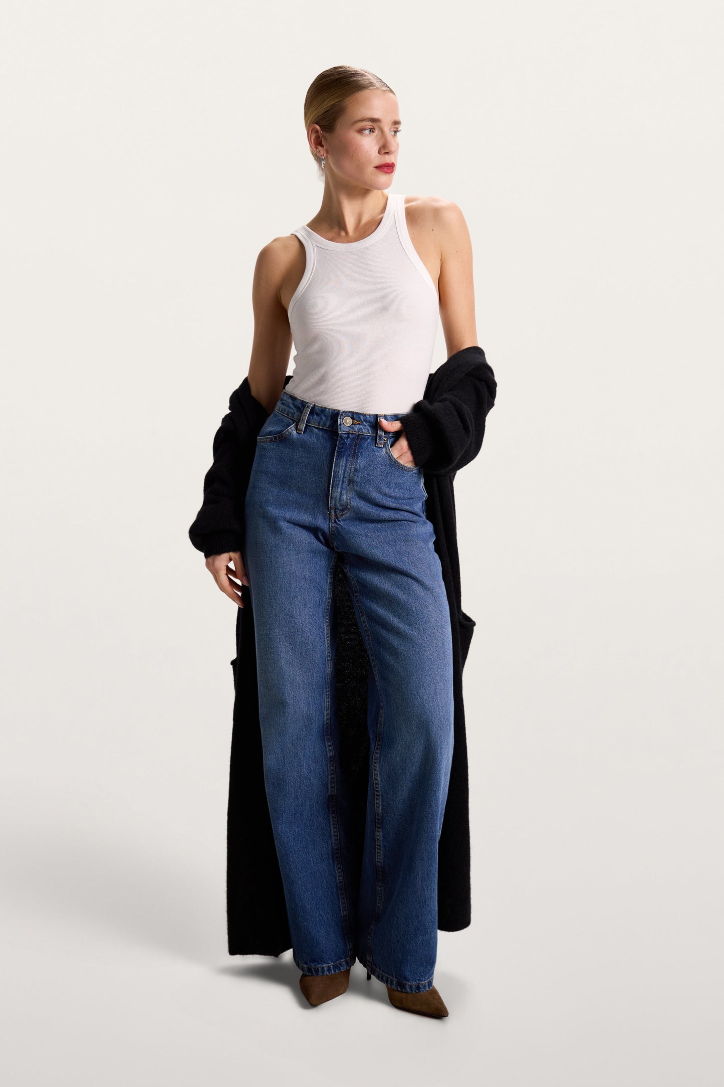 Yasmin Open Cardigan | Black | Alpaca Blend