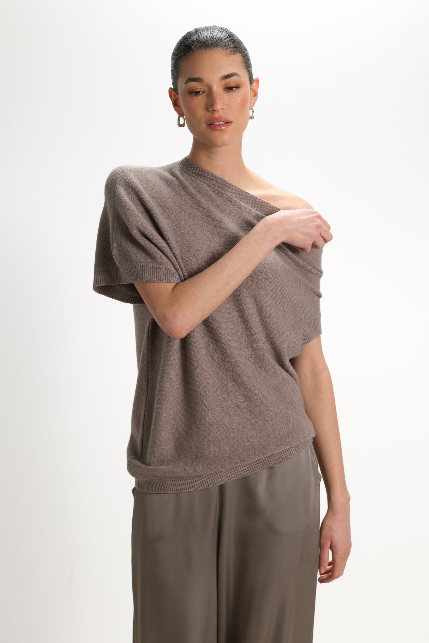 Vivienne Asymmetric Knit | Mink